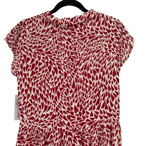 Reformation Alisa Heart Love Red and White Sundress with Flutter Sleeves NWT - Picture 9 of 16